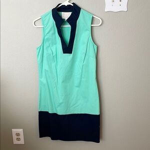 Sail to Sable Blue and Green Sleeveless Dress